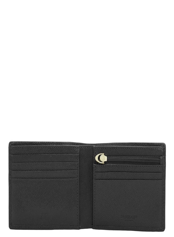 Da Milano RFID Protected Leather Wallet for Men with Card Slot - Black - Image 3